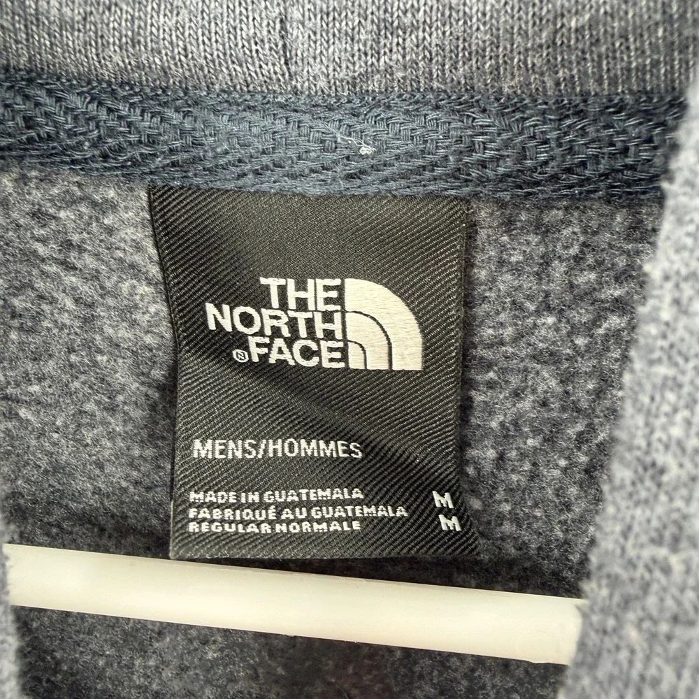 The North Face Hoodie Mens Medium Gray Half Dome Pullover Sweatshirt Logo Fleece